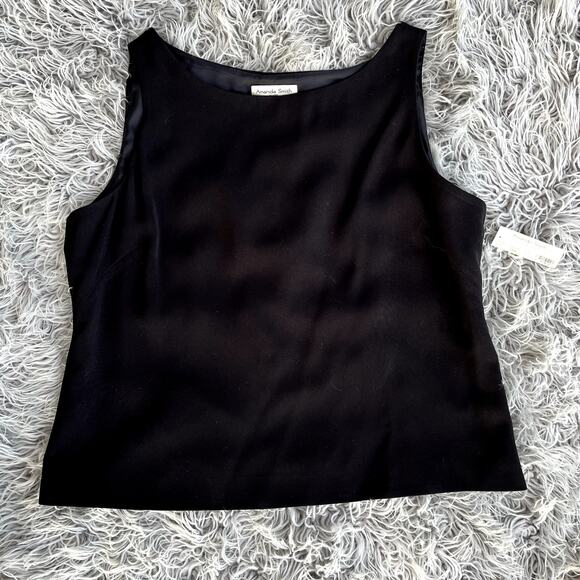 3 Piece Amanda Smith Suits Pencil Skirt Blazer Top Black Suit Plus Womens 16 - Picture 4 of 15